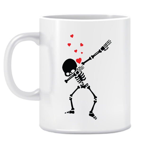 Dabbing Skeleton-Valentine-Ceramic Mug