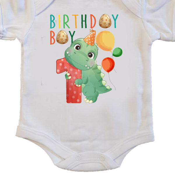 Dinosaur-Birthday Boy-First Birthday-Romper