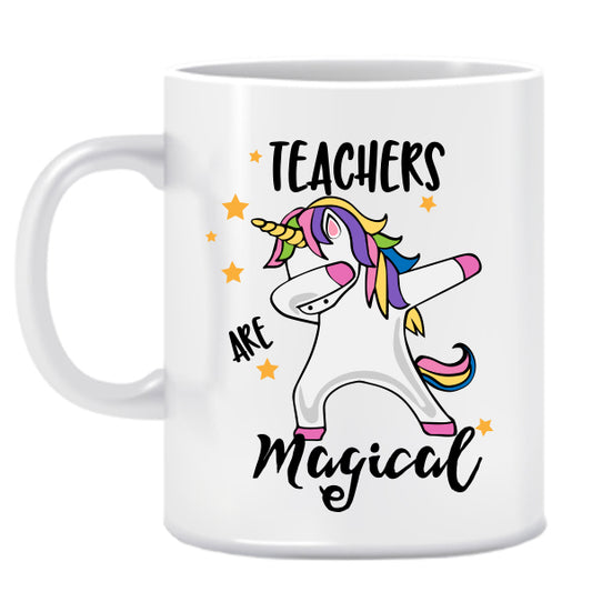 Teachers are magical-Dabbing Unicorn-Ceramic Mug