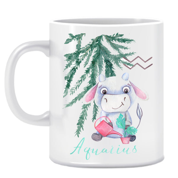 Zodiac-Aquarius- Ceramic Mug