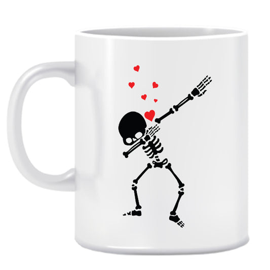 Dabbing Skeleton-Valentine-Ceramic Mug