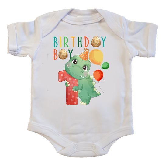 Dinosaur-Birthday Boy-First Birthday-Romper